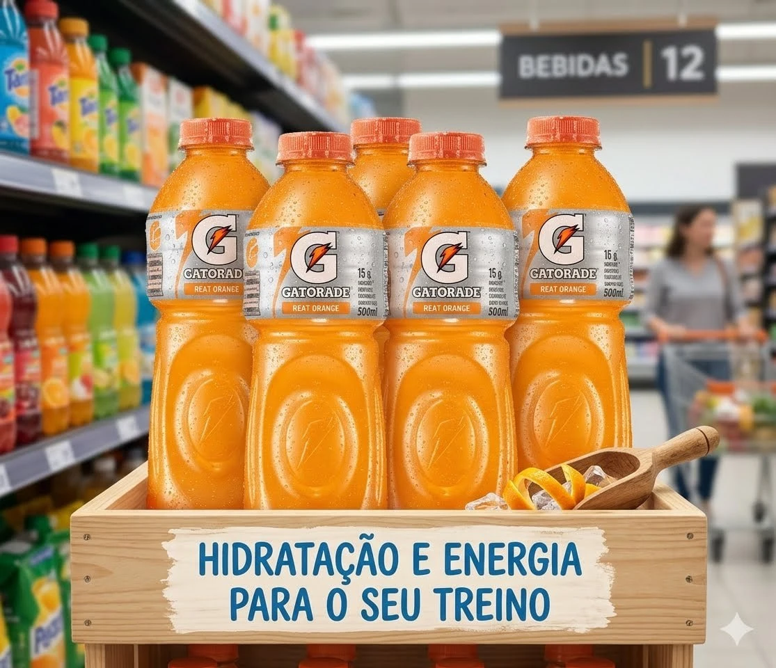 Isotônico Gatorade, Tangerina, Garrafa 500ml, Pack com 6 unidades