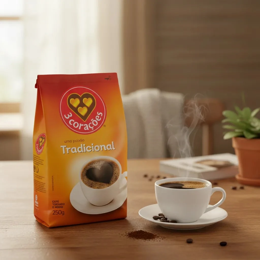 3 Corações Café Torrado E Moído Tradicional Pacote 500G