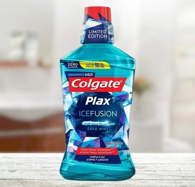 Colgate Plax Ice Fusion Cold Mint Enxaguante Bucal, 500ml