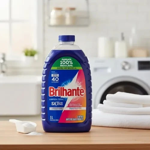 Brilhante Limpeza Total - Lava Roupas Líquido 3L