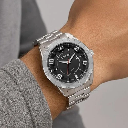 Relógio Technos Masculino Racer Prata