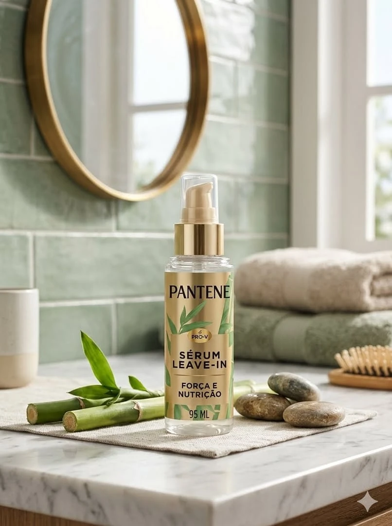 Pantene Sérum Leave-in Bambu Força Nutrição Controle de Frizz 95 ml