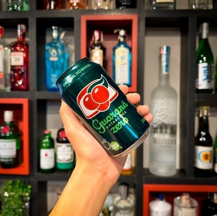 Refrigerante Zero Guaraná Antarctica, Lata 350ml, Pack com 12 unidades