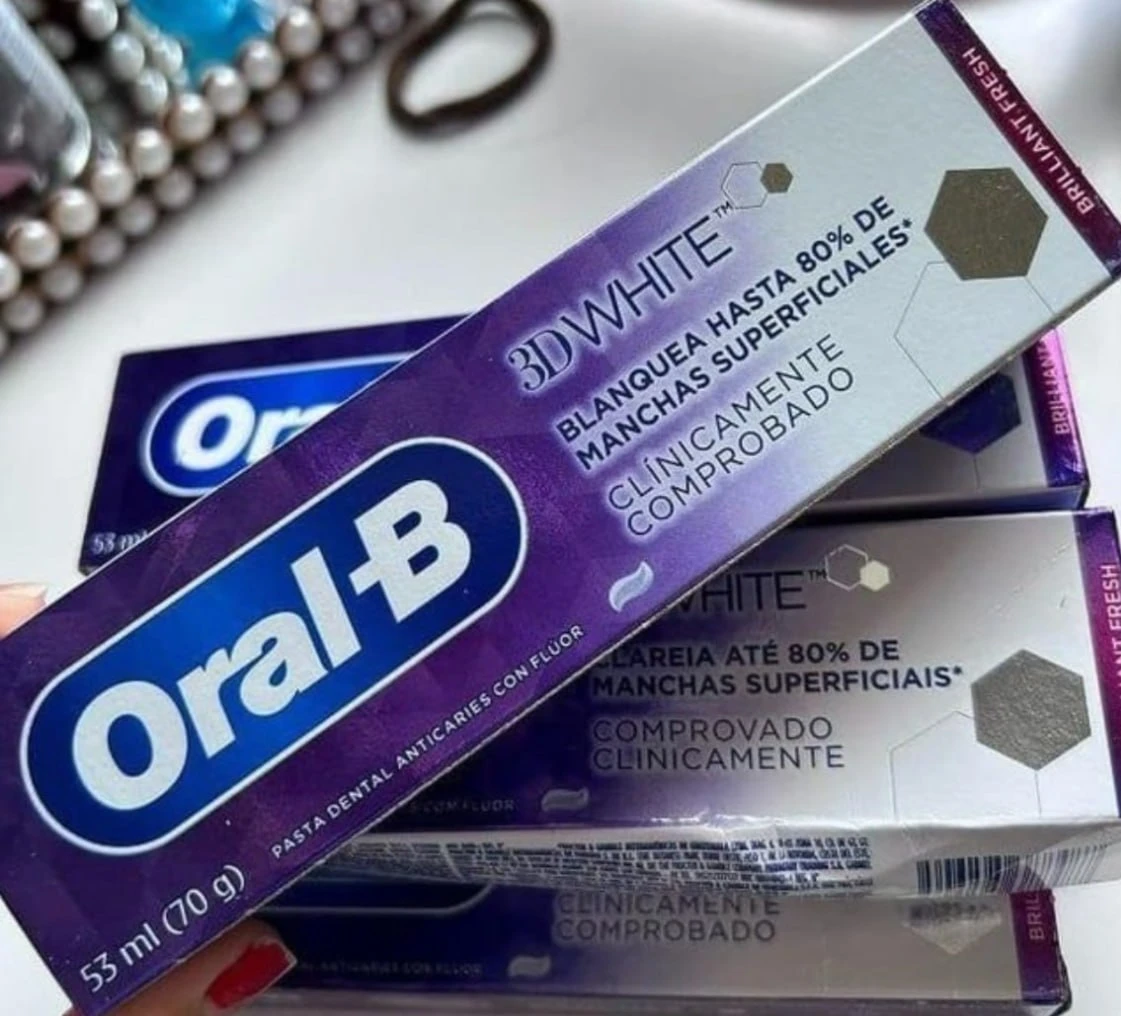 Oral-B Pasta de Dente 3D White Brilliant Fresh, 3 Unidades de 70 g